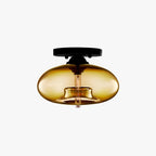 Valentina Industrial Art Deco Globe Flush Mount Ceiling Light Living Room - Hey Lighting