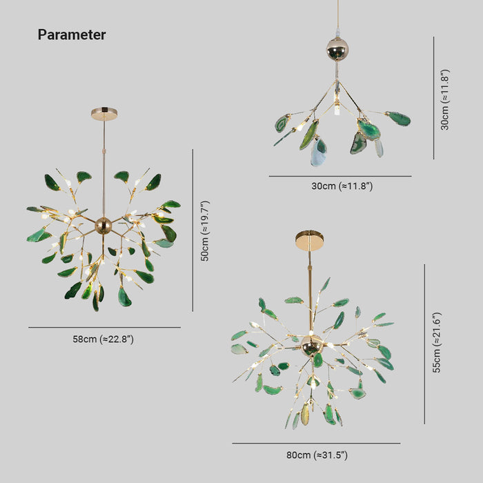 Aria Agate Creative Colourful Chandelier Bedroom/Living Room - Hey Lighting