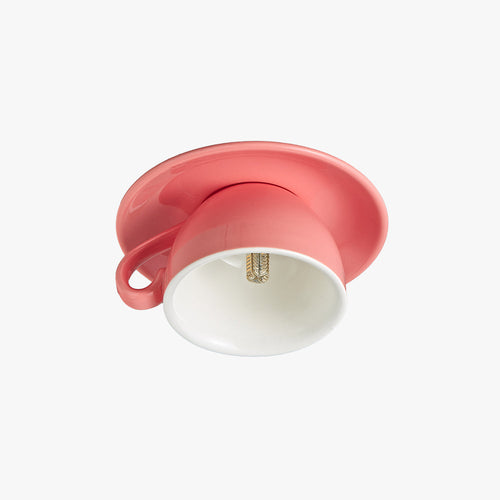 Aria Modern Coffee Cups Ceramic Flush Ceiling Lighting - Hey Lighting