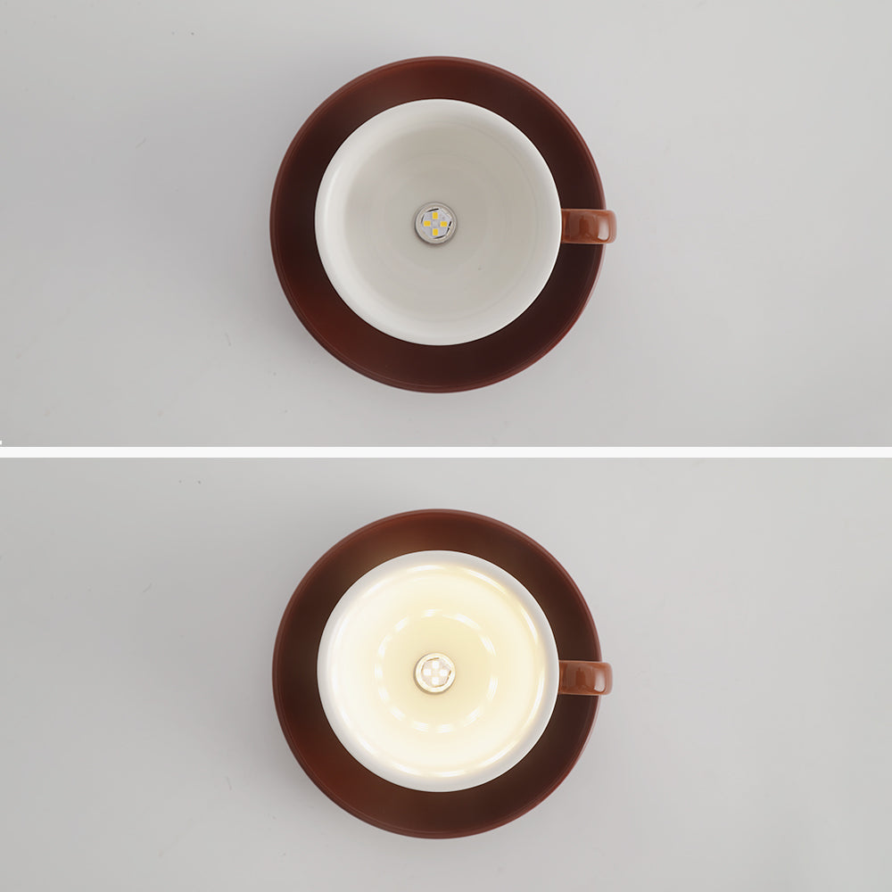Aria Modern Coffee Cups Ceramic Flush Ceiling Lighting - Hey Lighting