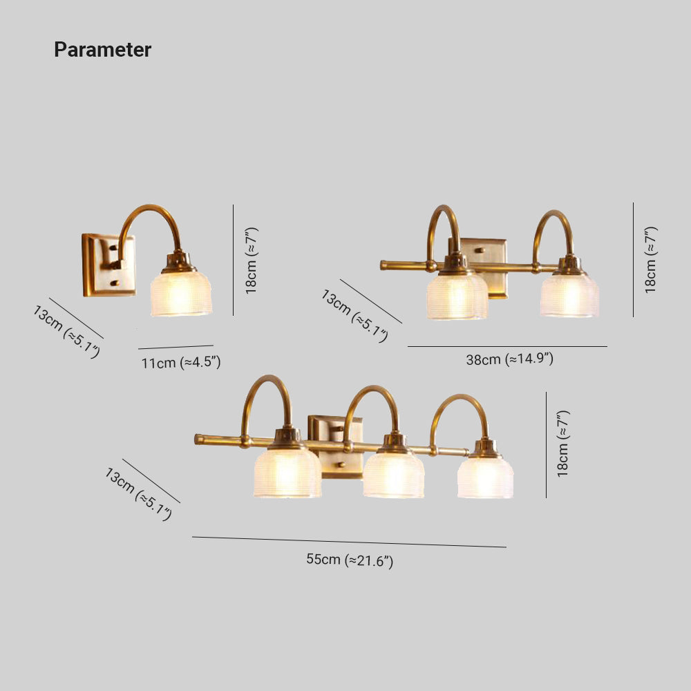 Arisha Prismatic Glass Vanity Wall Lamp - Hey Lighting