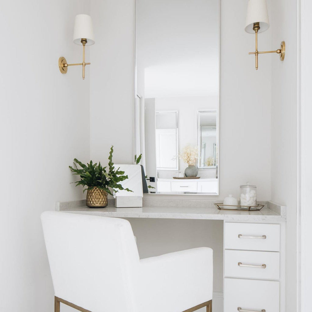 Theodore Wall Lamp Brass Fabric - Hey Lighting