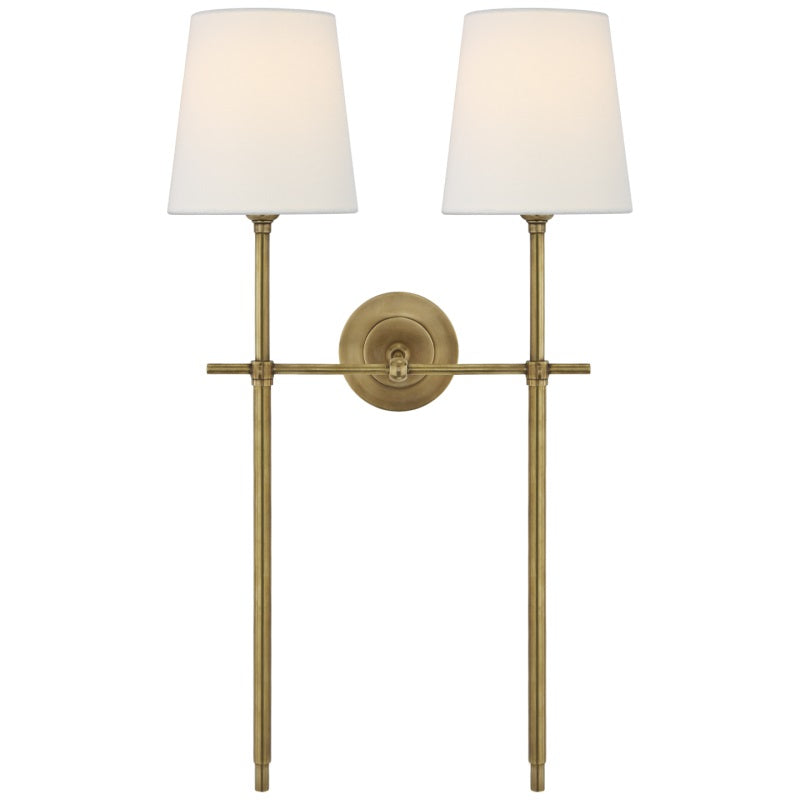 Theodore Wall Lamp Brass Fabric - Hey Lighting