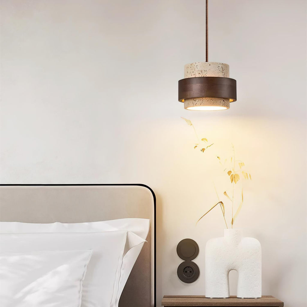 Perra Pendant Light Travertine - Hey Lighting