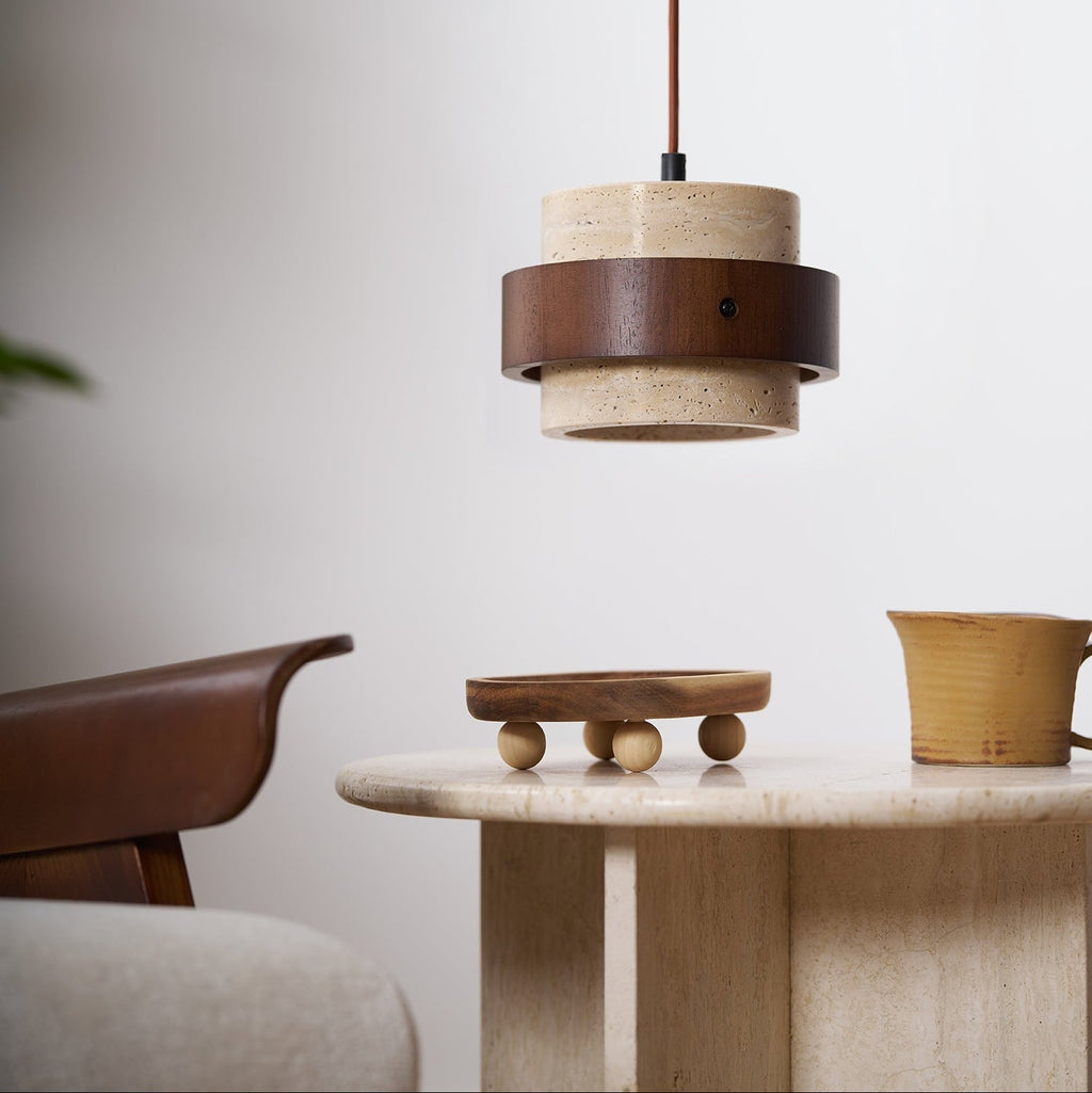 Perra Pendant Light Travertine - Hey Lighting