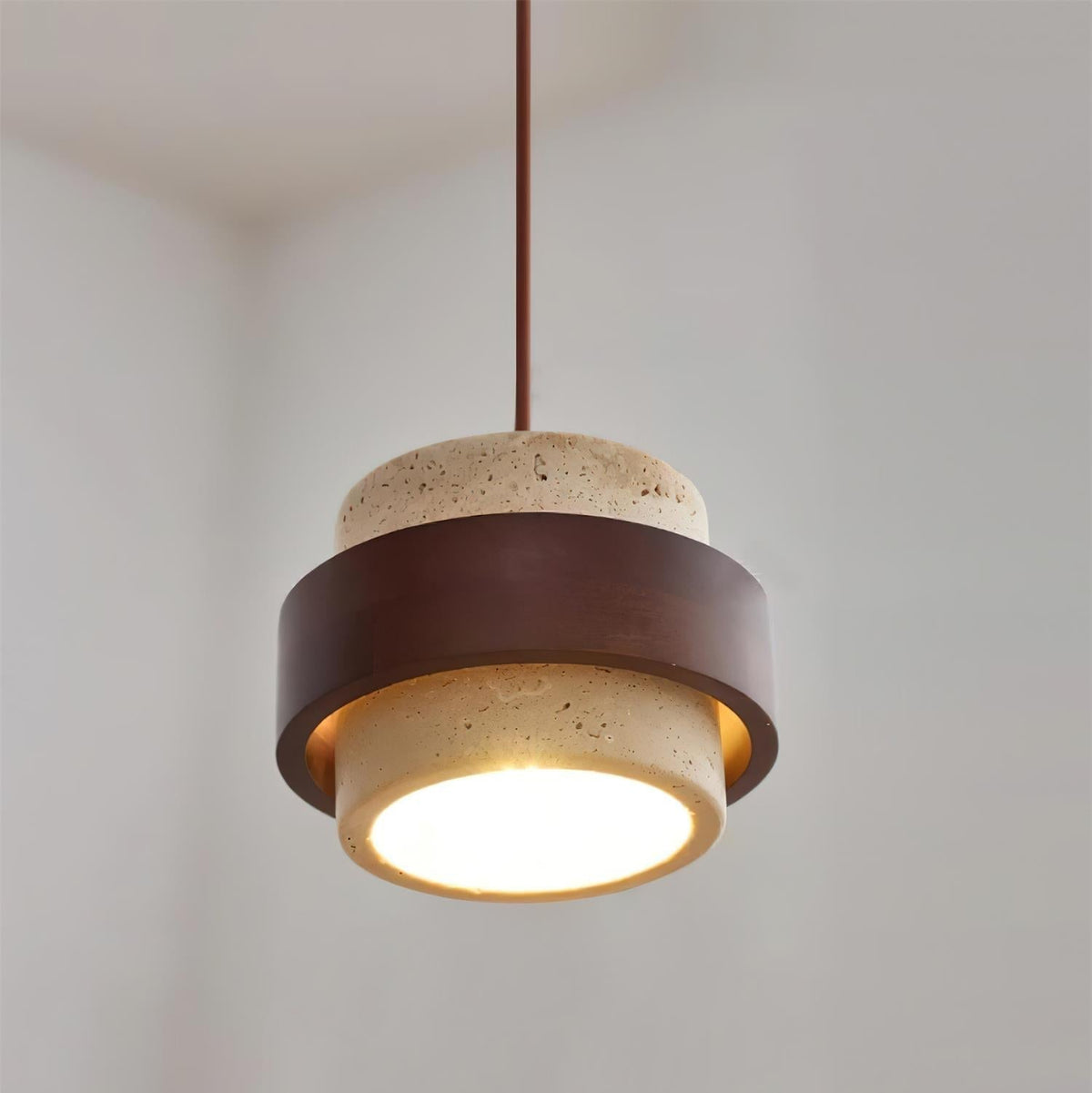 Perra Pendant Light Travertine - Hey Lighting