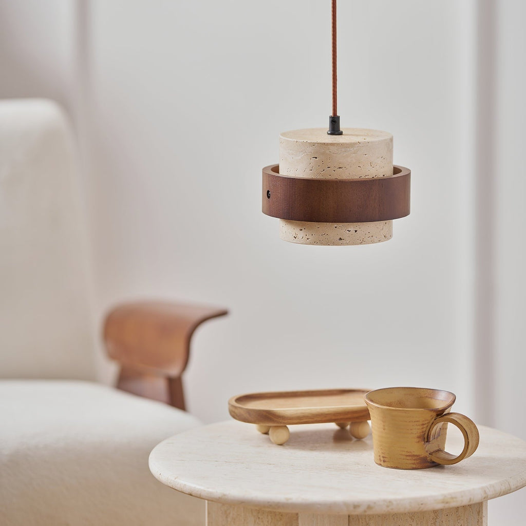 Perra Pendant Light Travertine - Hey Lighting