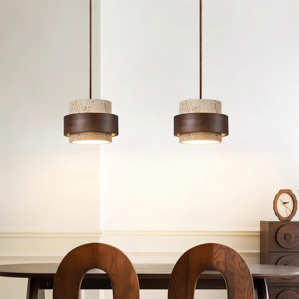 Perra Pendant Light Travertine - Hey Lighting