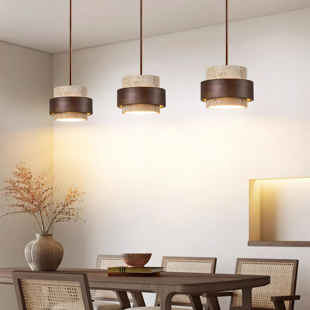 Perra Pendant Light Travertine - Hey Lighting