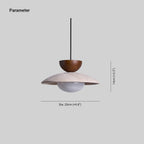 Cleo Travertine, Wood and Glass Pendant Light – product view
