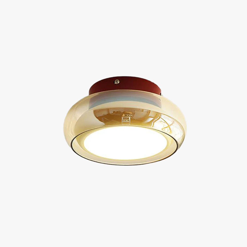 June Retro Glass Flush Mount Ceiling Light - Hey Lighting