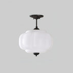 Eldio Green Glass Semi Flush Mount Light - Hey Lighting