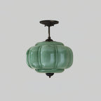 Eldio Green Glass Semi Flush Mount Light - Hey Lighting