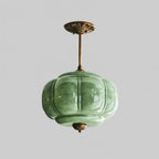 Eldio Green Glass Semi Flush Mount Light - Hey Lighting