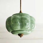 Eldio Green Glass Semi Flush Mount Light - Hey Lighting