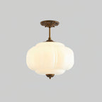Eldio Green Glass Semi Flush Mount Light - Hey Lighting