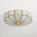 Ulira Ceiling Light Flower Shape Frosted Glass Brass - Hey Lighting