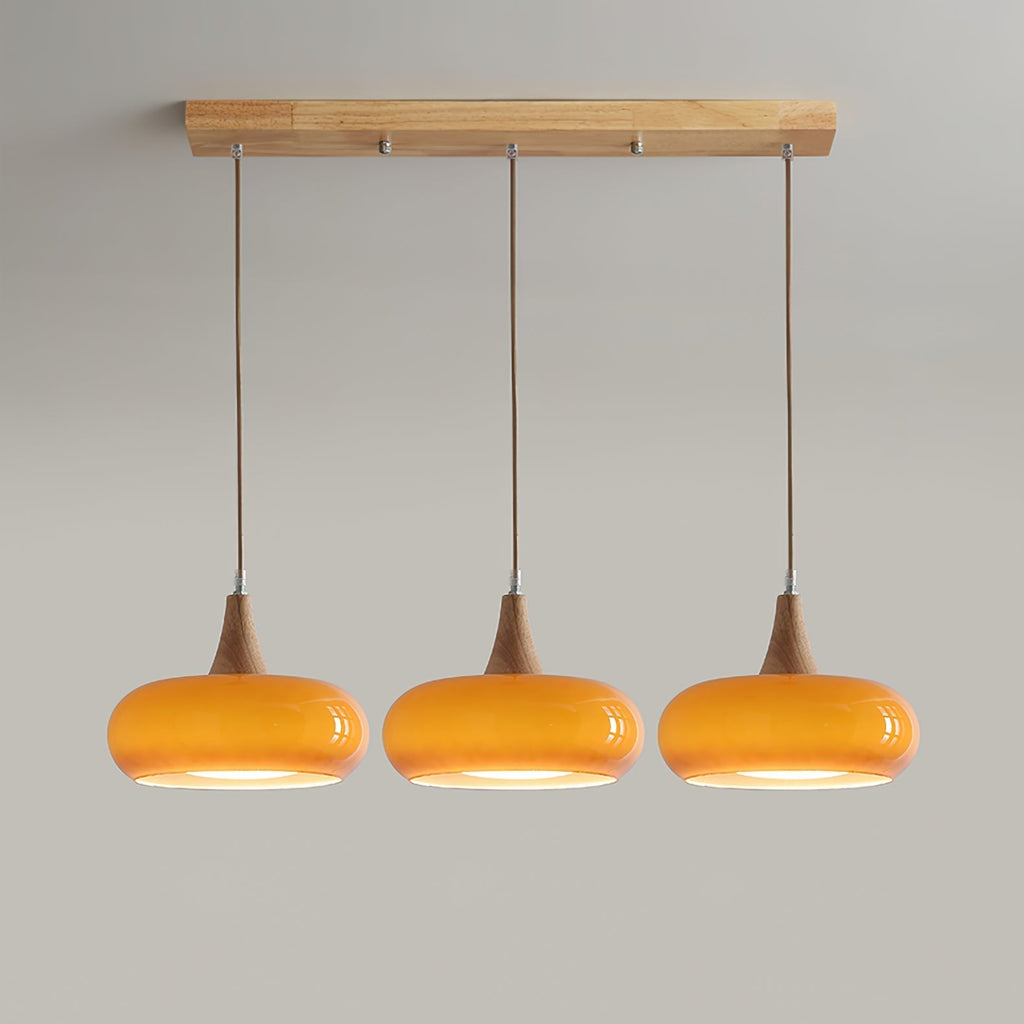 Charlotte Wood and Glass Pendant Light – product view