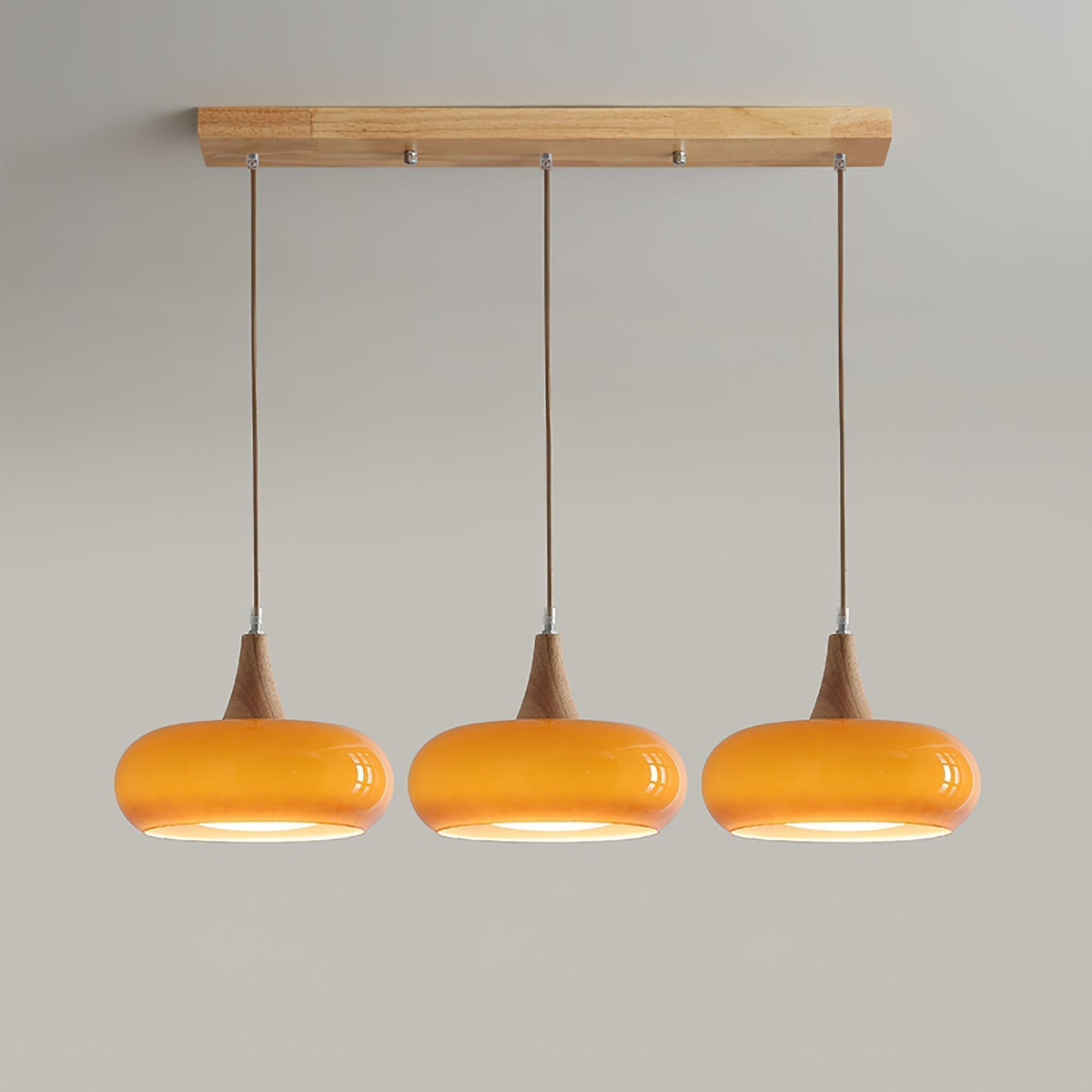 Charlotte Wood and Glass Pendant Light – product view