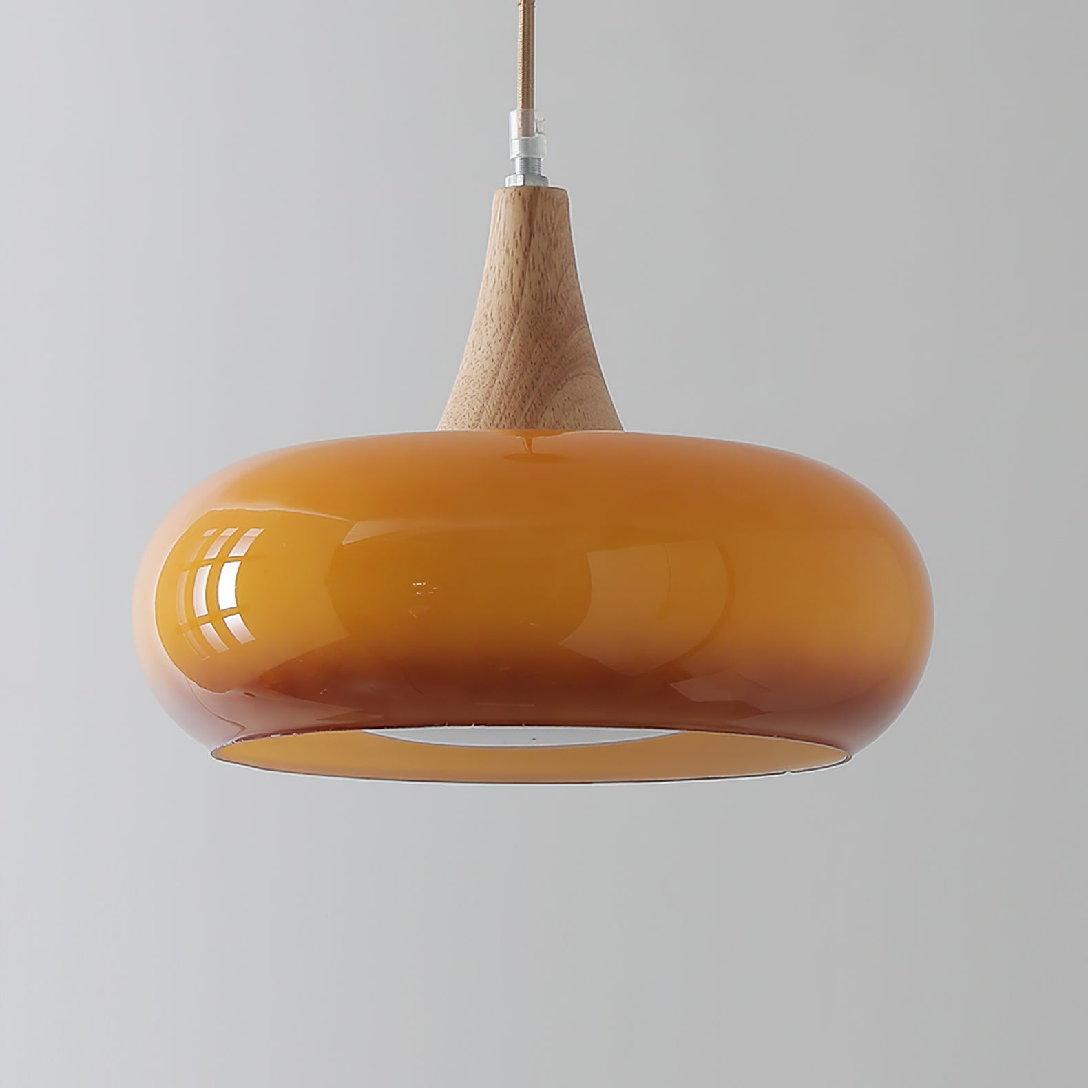Charlotte Wood and Glass Pendant Light – product view