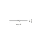Wall Lamp Minimalist Linear Rod Double End Accent Modern Style - Hey Lighting
