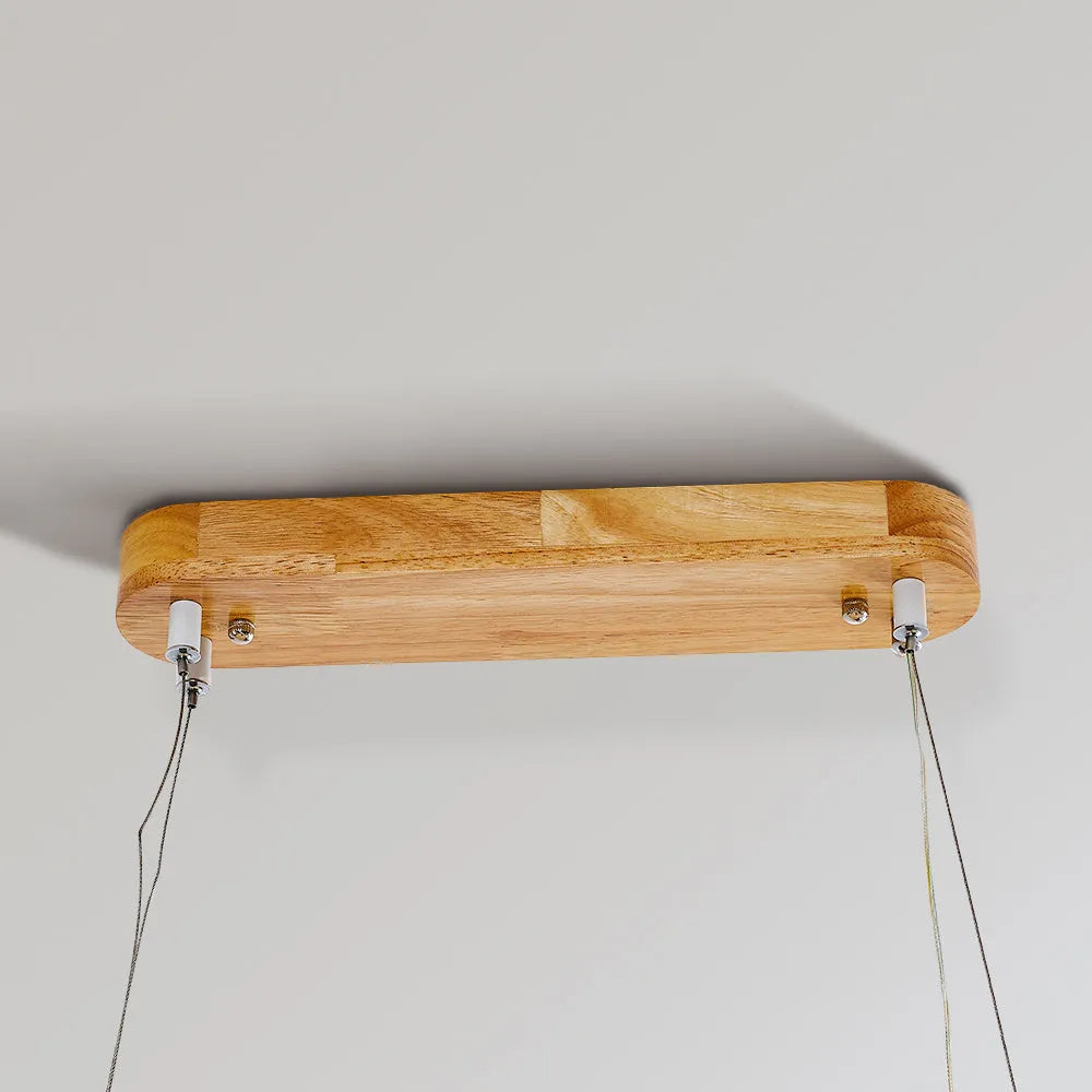 Veon Contemporary Oval Wooden Pendant Light - Hey Lighting