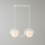 Uveta Linear Chandelier Red&Silver - Hey Lighting