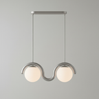 Uveta Linear Chandelier Red&Silver - Hey Lighting
