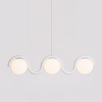 Uveta Linear Chandelier Red&Silver - Hey Lighting