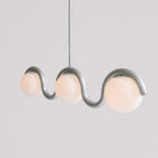 Uveta Linear Chandelier Red&Silver - Hey Lighting
