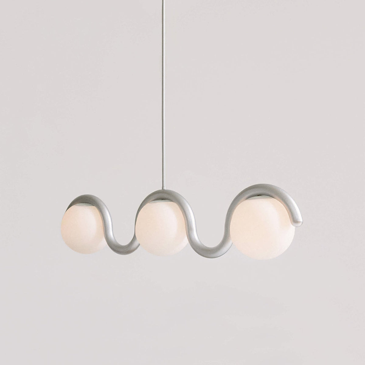 Uveta Linear Chandelier Red&Silver - Hey Lighting