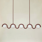 Uveta Linear Chandelier Red&Silver - Hey Lighting