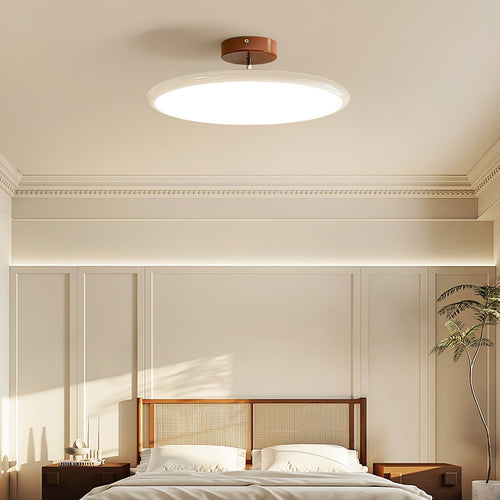 Fyne Adjustable LED Flush Ceiling Light – D30 CM – Beige – Remote-control dimmable
