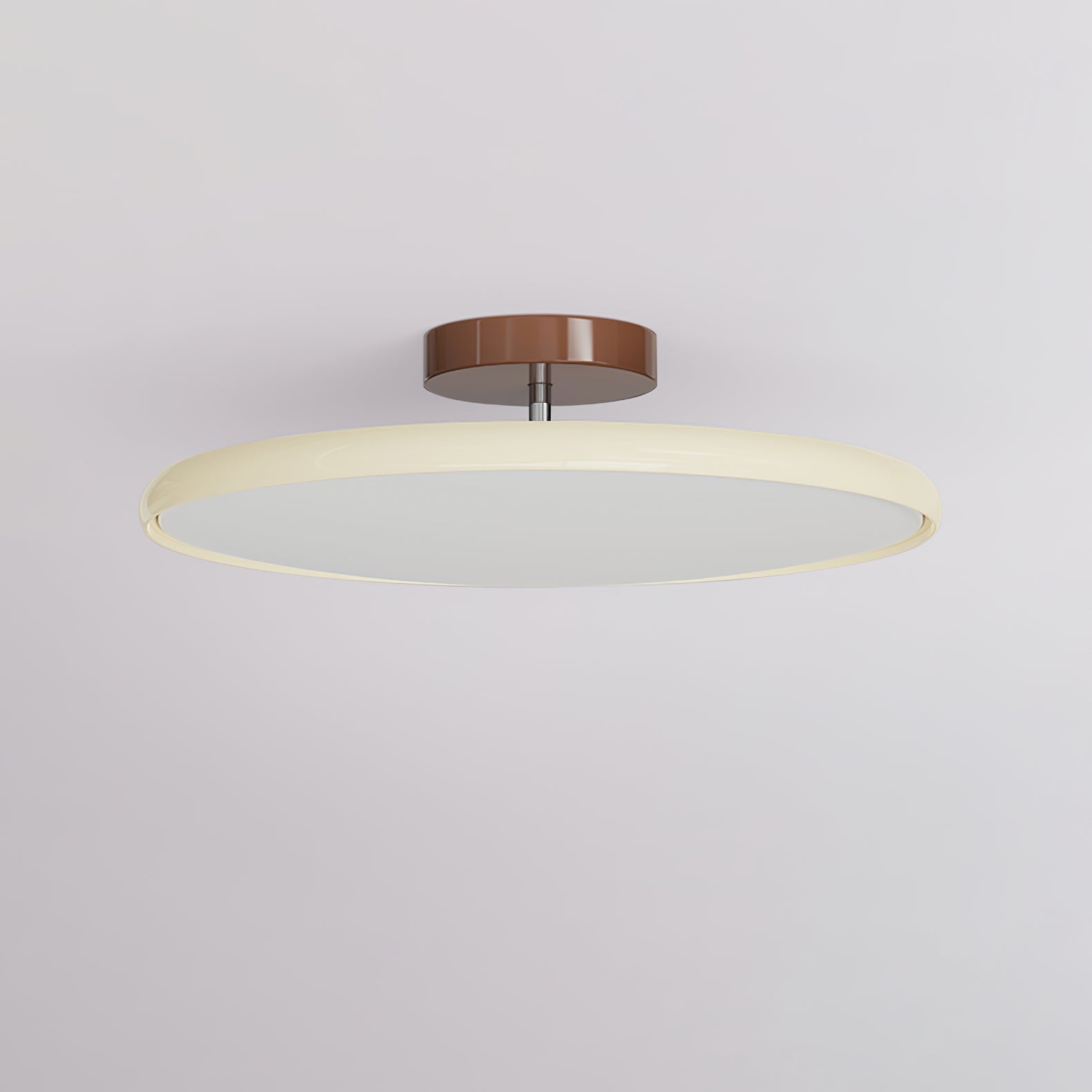 Fyne Adjustable LED Flush Ceiling Light – D40 CM – Beige – Remote-control dimmable