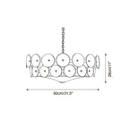 Ventilo Amber Glass Chandelier - Hey Lighting