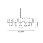Ventilo Amber Glass Chandelier - Hey Lighting