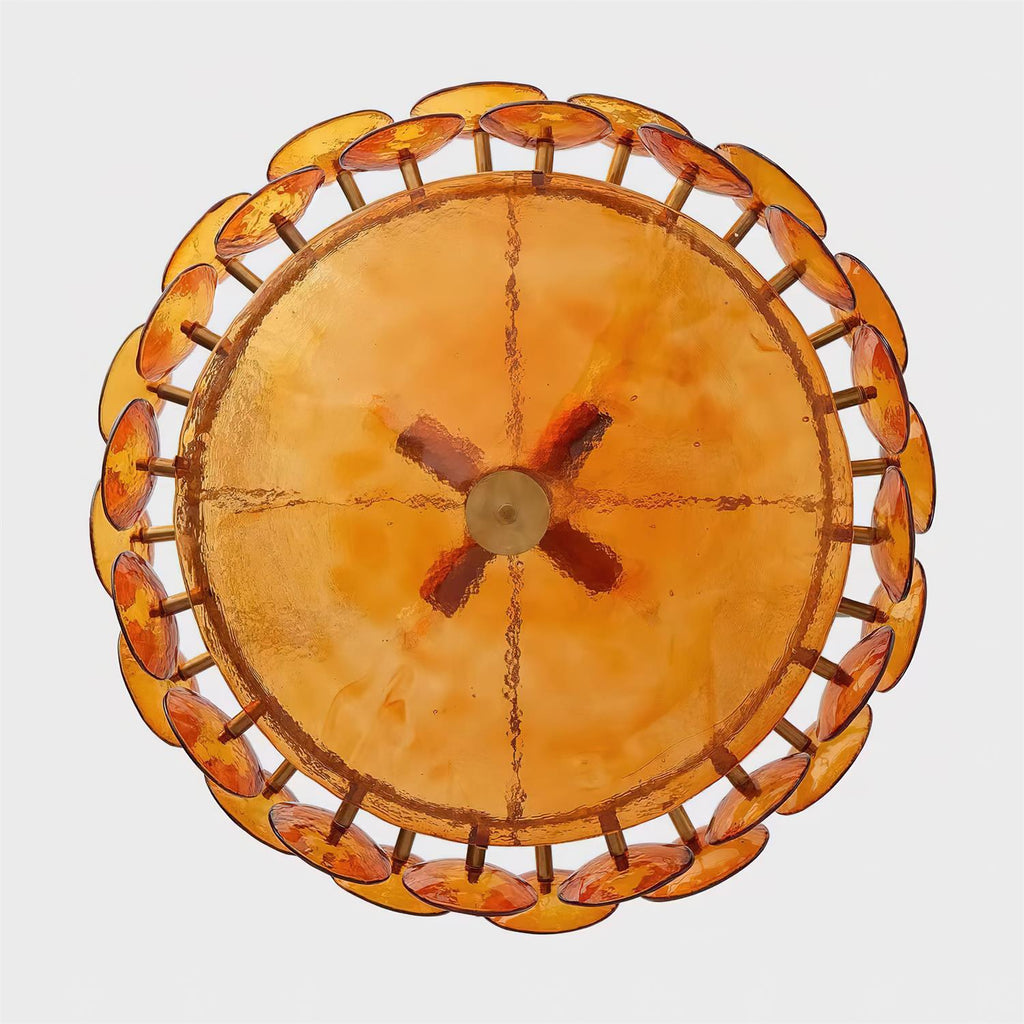 Ventilo Amber Glass Chandelier - Hey Lighting