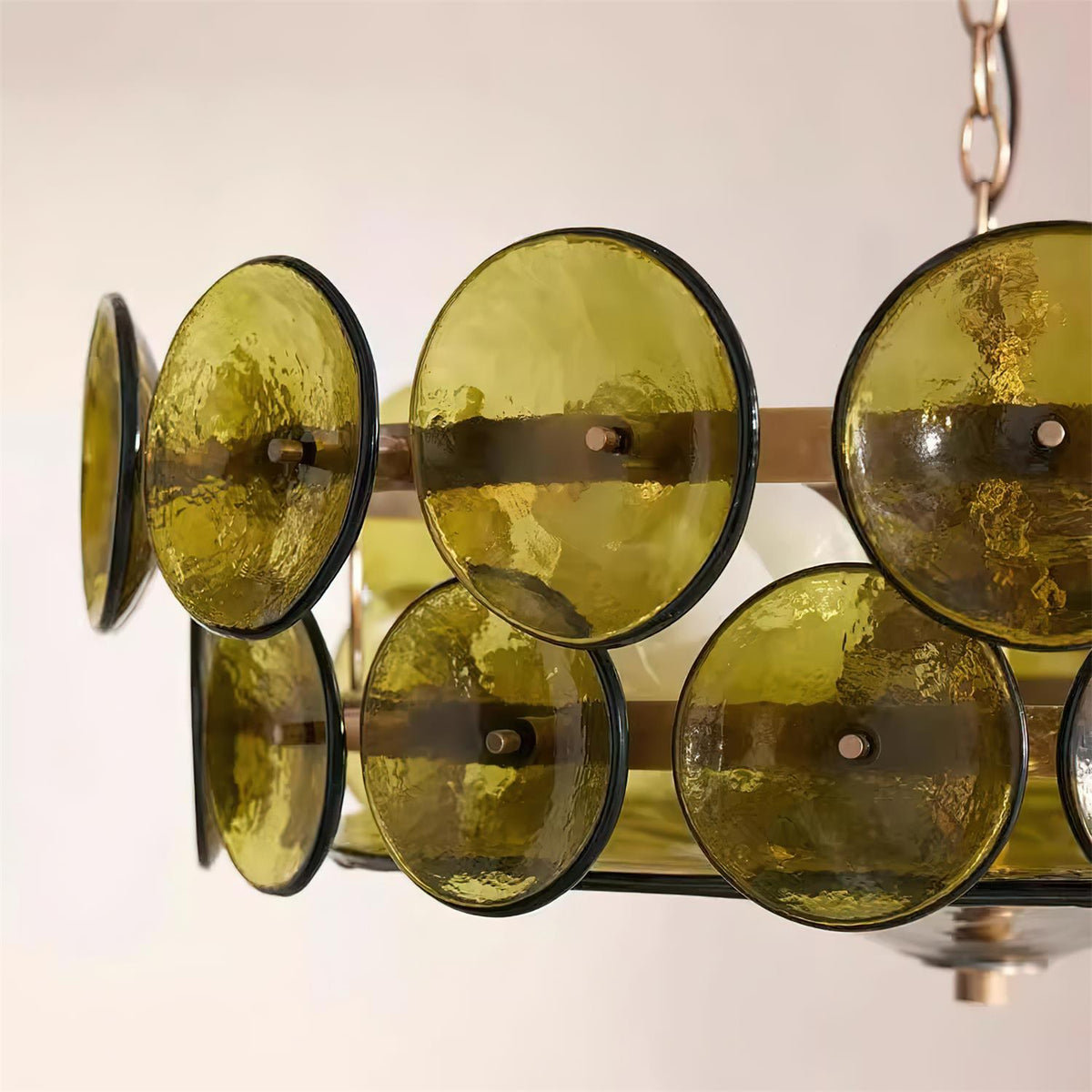 Ventilo Amber Glass Chandelier - Hey Lighting