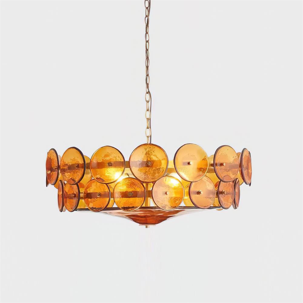 Ventilo Amber Glass Chandelier - Hey Lighting