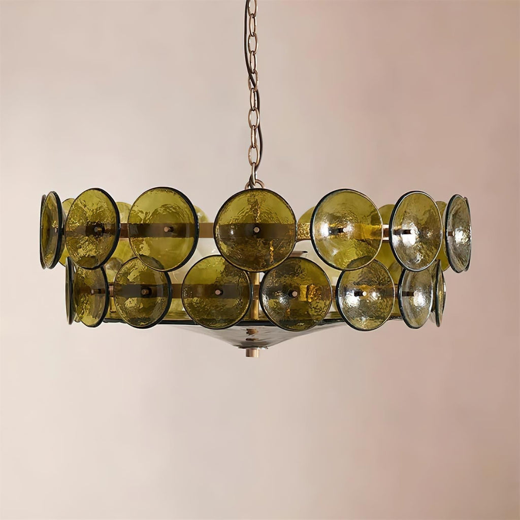 Ventilo Amber Glass Chandelier - Hey Lighting