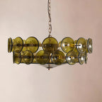 Ventilo Amber Glass Chandelier - Hey Lighting