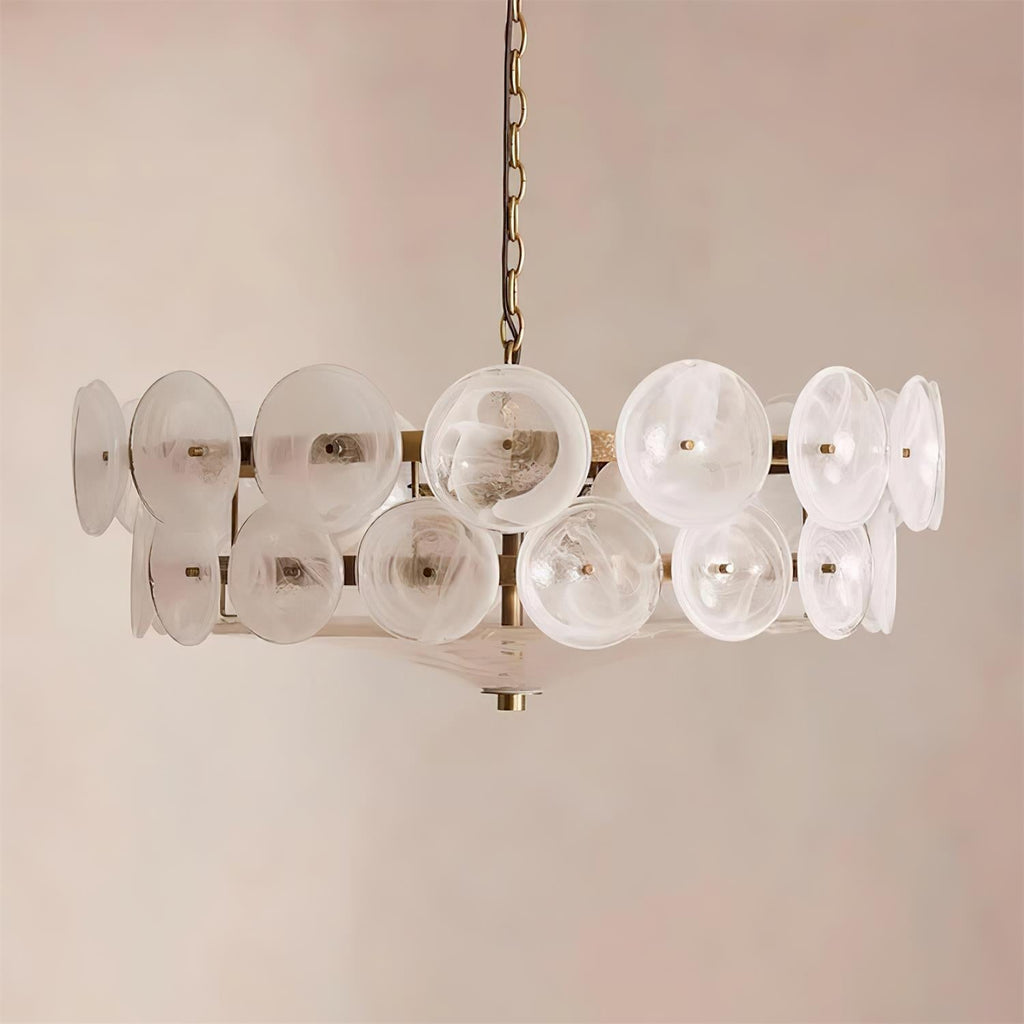 Ventilo Amber Glass Chandelier - Hey Lighting