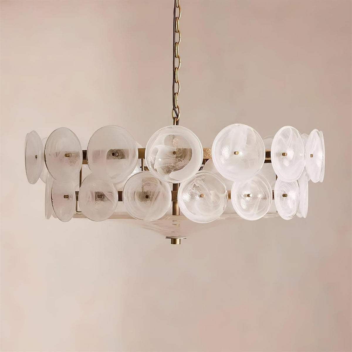 Ventilo Amber Glass Chandelier - Hey Lighting