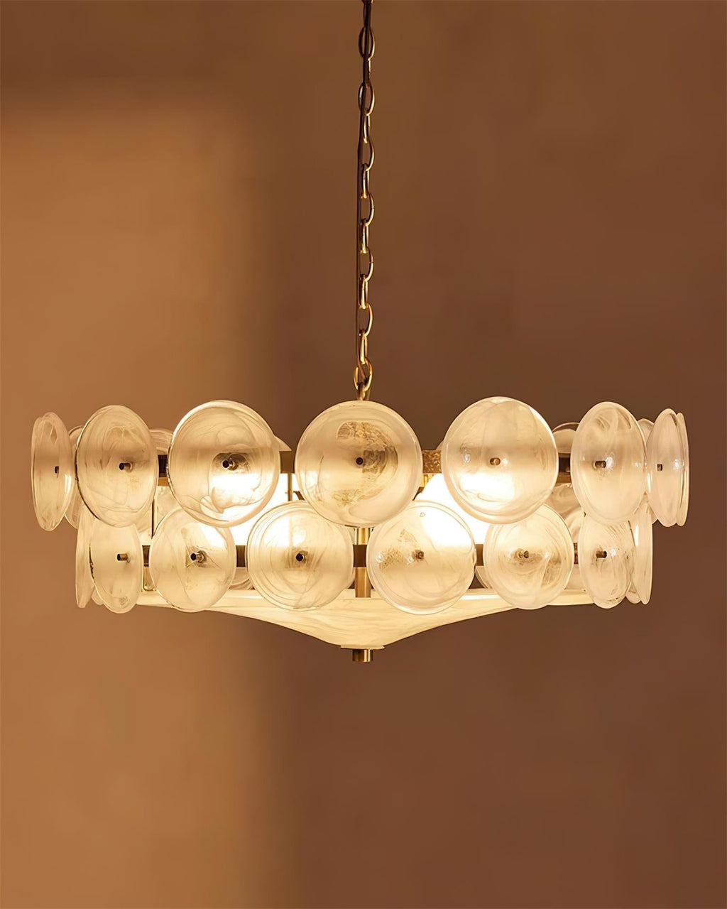 Ventilo Amber Glass Chandelier - Hey Lighting
