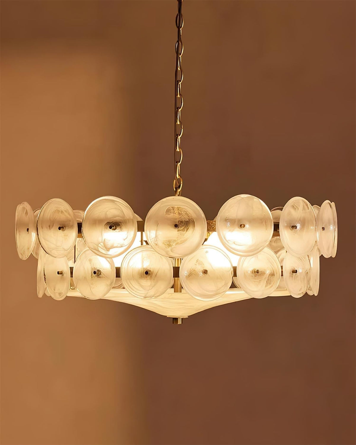 Ventilo Amber Glass Chandelier - Hey Lighting