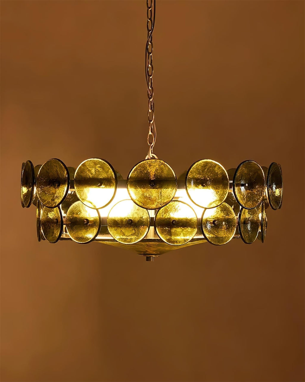 Ventilo Amber Glass Chandelier - Hey Lighting