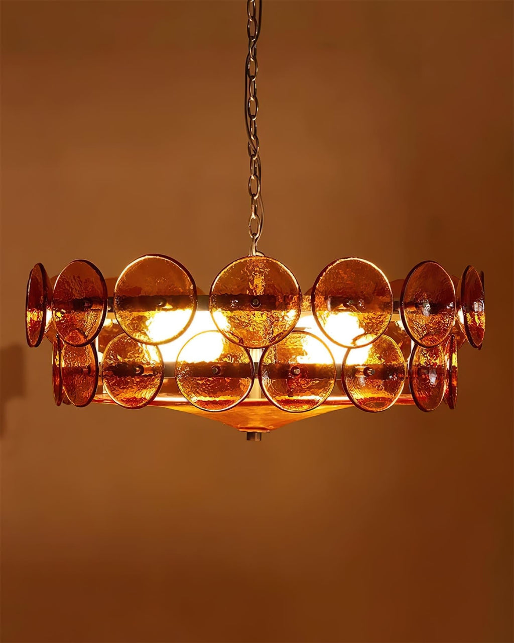 Ventilo Amber Glass Chandelier - Hey Lighting
