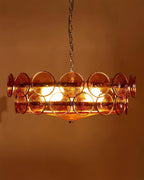 Ventilo Amber Glass Chandelier - Hey Lighting