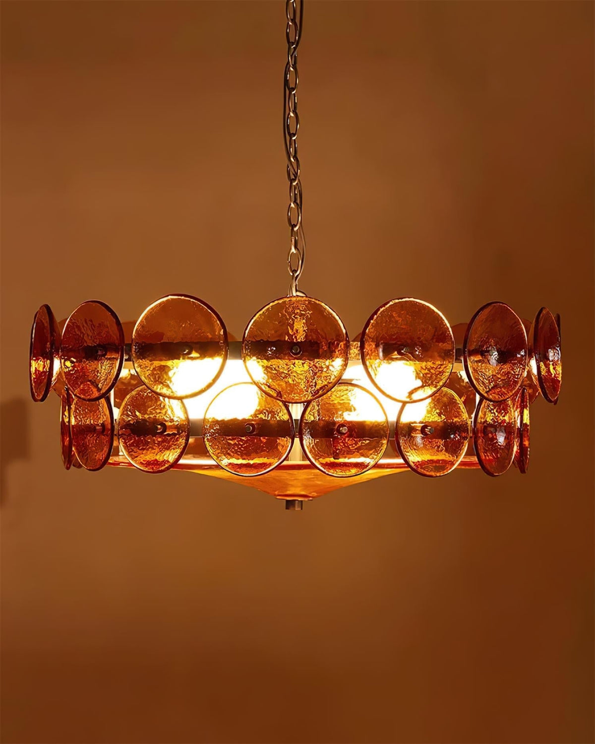 Ventilo Amber Glass Chandelier - Hey Lighting