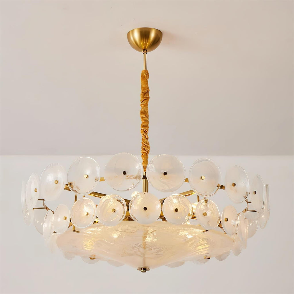 Ventilo Amber Glass Chandelier - Hey Lighting